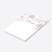 Personalized floral notepad for women with pink flower illustrations-side