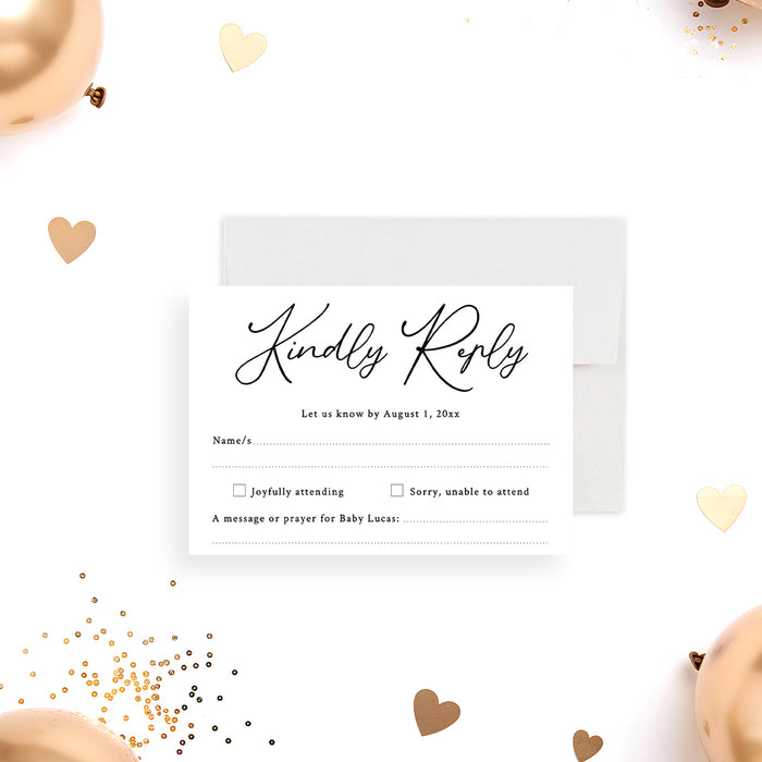 Personalized Baby Shower Invitation with Baby Footprints