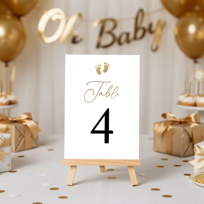 Personalized Baby Shower Invitation with Baby Footprints