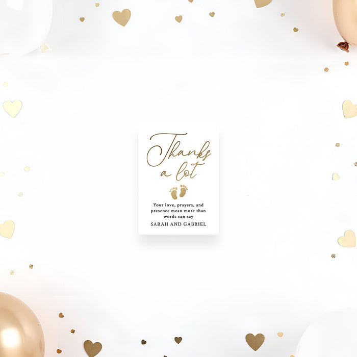 Personalized Baby Shower Invitation with Baby Footprints