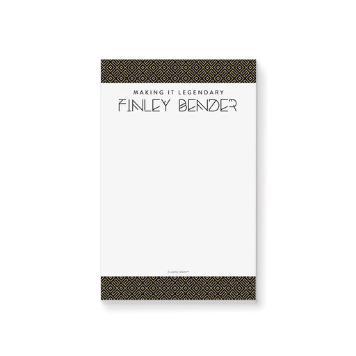 Personalized notepad for men with custom name, modern stationery gift for bachelor party favors or groomsmen gifts