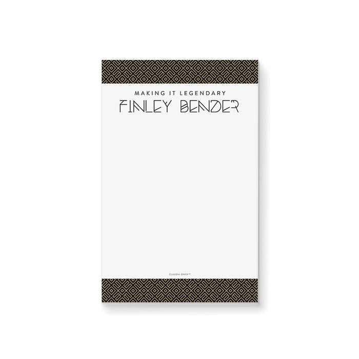 Personalized notepad for men with custom name, modern stationery gift for bachelor party favors or groomsmen gifts