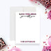Bachelorette personalized “Kiss the Miss Goodbye” note card with pink leopard print design-front