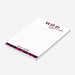 “Wild Agenda” personalized notepad with a pink leopard-print design, customized with a name-side