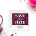 Pink leopard print save the date card for bachelorette party celebrations-front