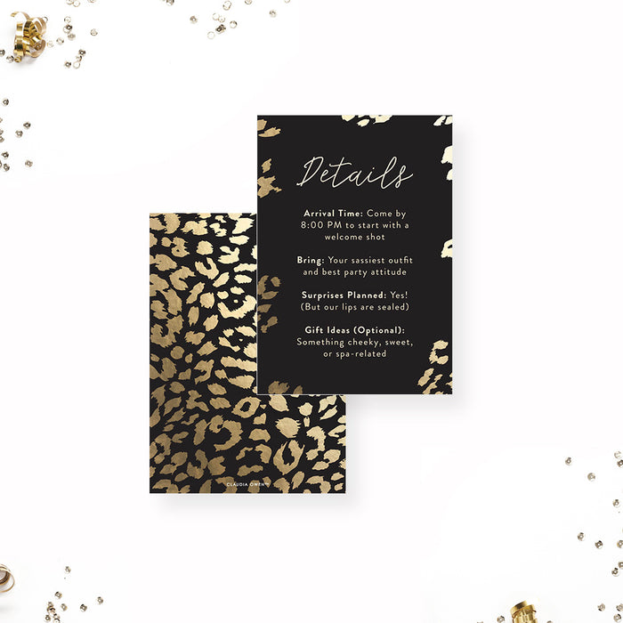 Personalized Leopard Print Bachelorette Party Invitation Wild Theme