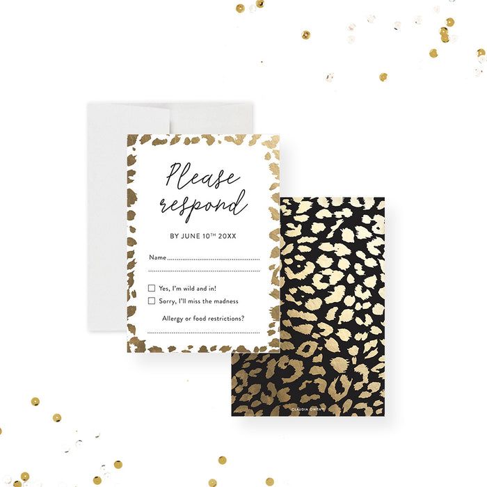 Personalized Leopard Print Bachelorette Party Invitation Wild Theme