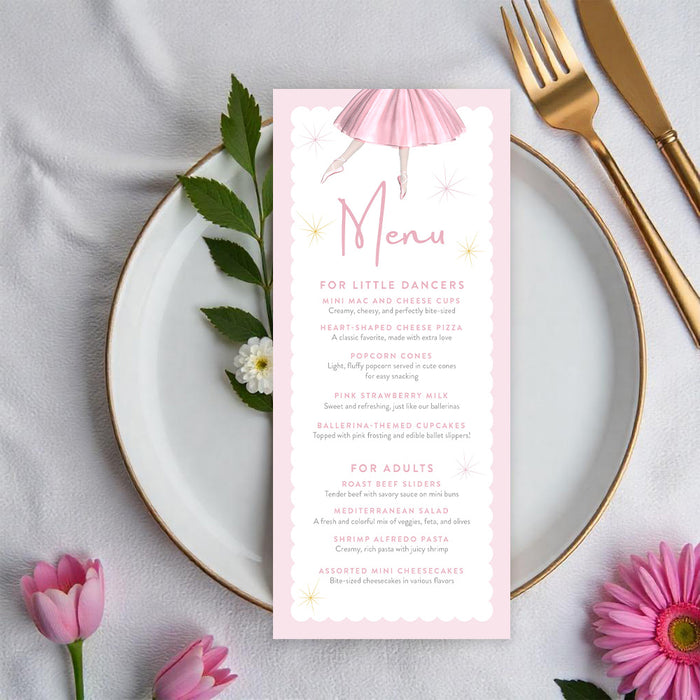 Ballerina Birthday Invitation Ballet Dance Party Card