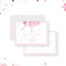 Pink ballet save-the-date card with a ballerina illustration for kids’ birthday or tutu party celebrations.-front-back