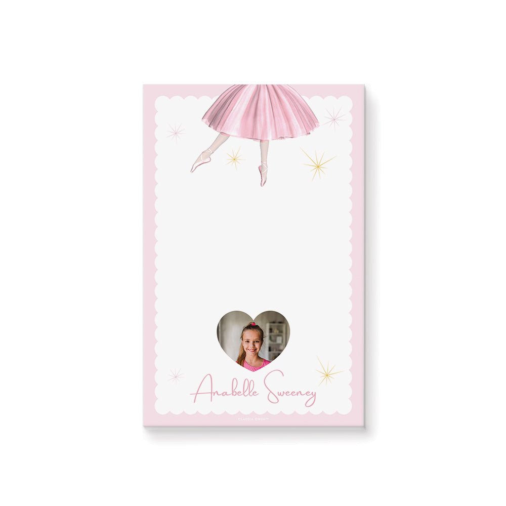 Personalized Ballerina Notepad with Photo Ballet Birthday Favor