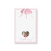 Personalized ballerina notepad with a pink tutu dancer illustration and heart-shaped photo area, perfect as custom stationery for ballet-themed birthdays.