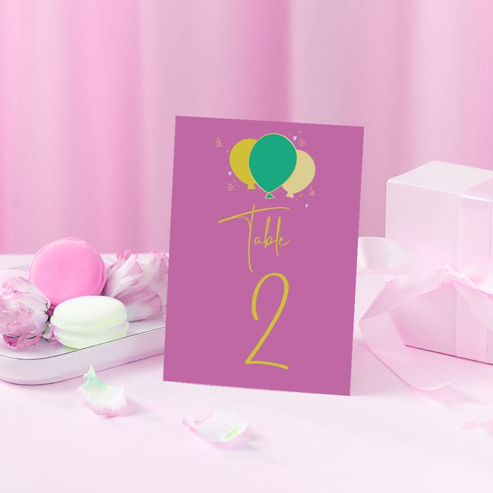 Balloon Themed Birthday Invitation with Photo, Bright and Playful 6th 7th 8th 9th 10th Kids Birthday Party Invite