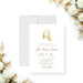 baptism invitation with Jesus Christ illustration, cross symbol, refined lettering, custom child’s name, and elegant religious celebration details-front