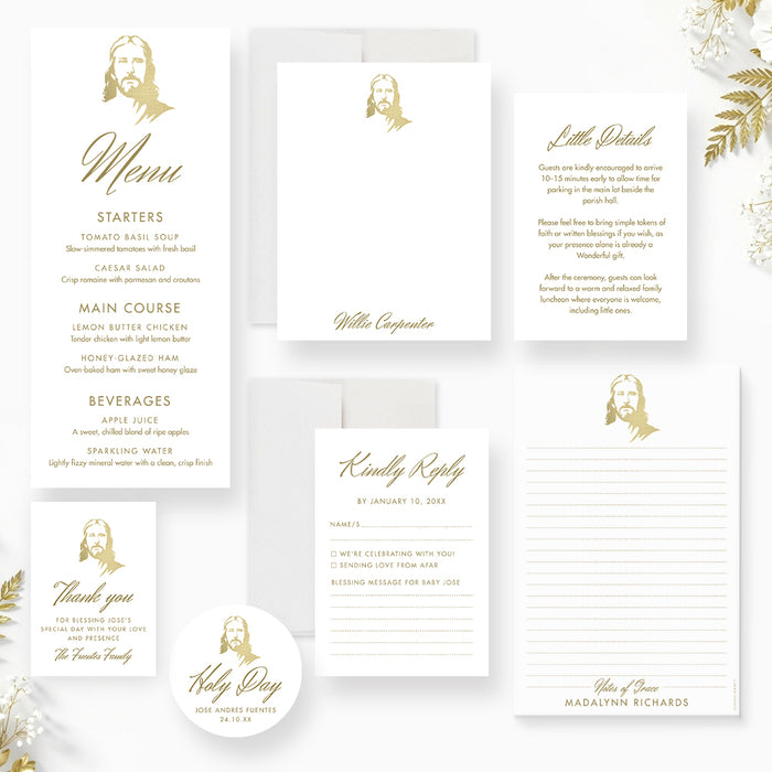 Baptism Invitation With Jesus Christ Illustration