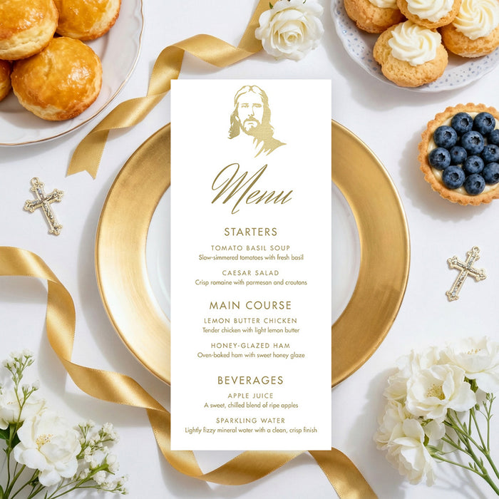 Baptism Invitation With Jesus Christ Illustration