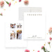 Photo baptism thank you card featuring a collage of family photos with elegant typography for a christening celebration.-front-back