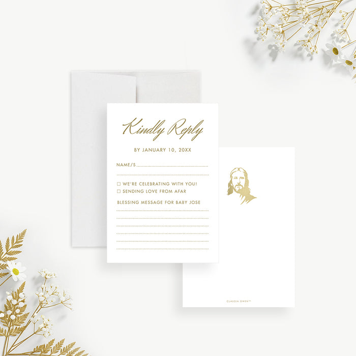 Baptism Invitation With Jesus Christ Illustration
