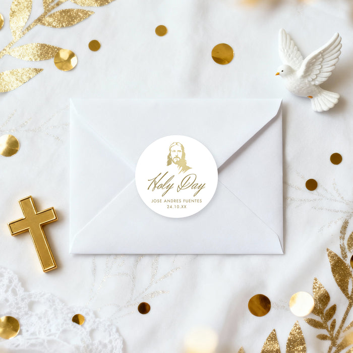 Baptism Invitation With Jesus Christ Illustration