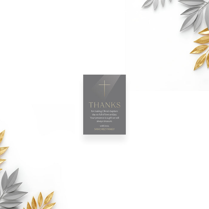 Baptism Invitation Elegant Christening Card