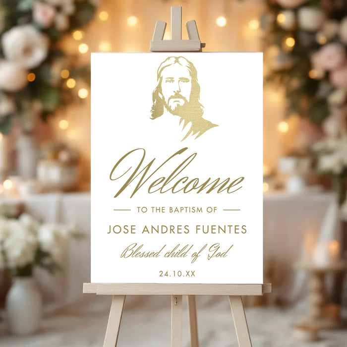 Baptism Invitation With Jesus Christ Illustration