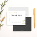 Bar or Bat Mitzvah thank you card with Star of David and printed gold details-front-back