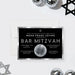 modern bar mitzvah invitation with mirror disco ball design for Jewish celebration-front