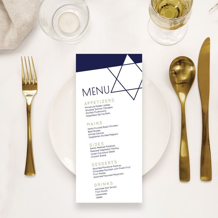 Bar Mitzvah Invitation Card with Picture, Photo Invitations for Jewish Celebration, Modern Invites for B'nai Mitzvah