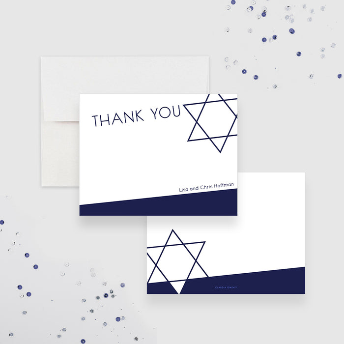 Bar Mitzvah Invitation Card with Picture, Photo Invitations for Jewish Celebration, Modern Invites for B'nai Mitzvah