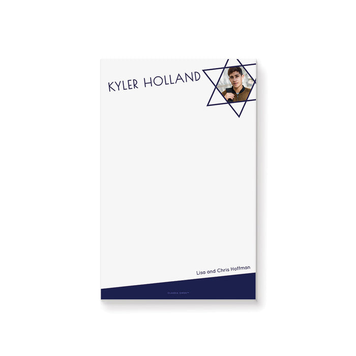 Bar Mitzvah Invitation Card with Picture, Photo Invitations for Jewish Celebration, Modern Invites for B'nai Mitzvah