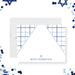 personalized modern navy blue geometric note card with minimalist design and custom name-front