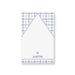personalized modern navy blue geometric notepad with minimalist grid design and custom name