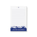 Personalized notepad with a blue splash design, featuring a Star of David and a custom name, ideal for pool party, Bar Mitzvah, or stationery gifts.