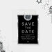 bar mitzvah save the date card with disco ball design for Jewish celebration announcement-front