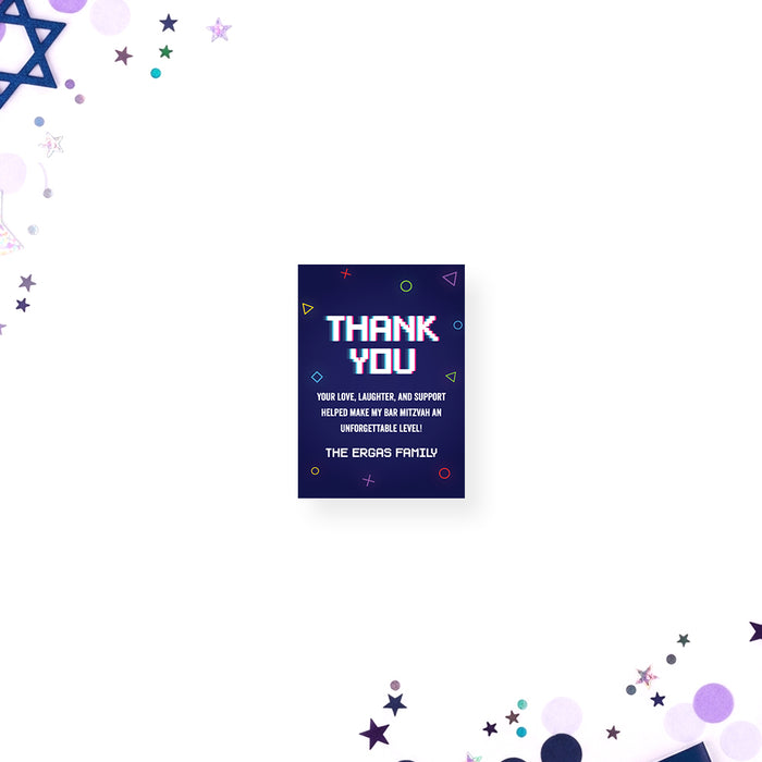 Gamer Bar Mitzvah Invitation Video Game Party Invite