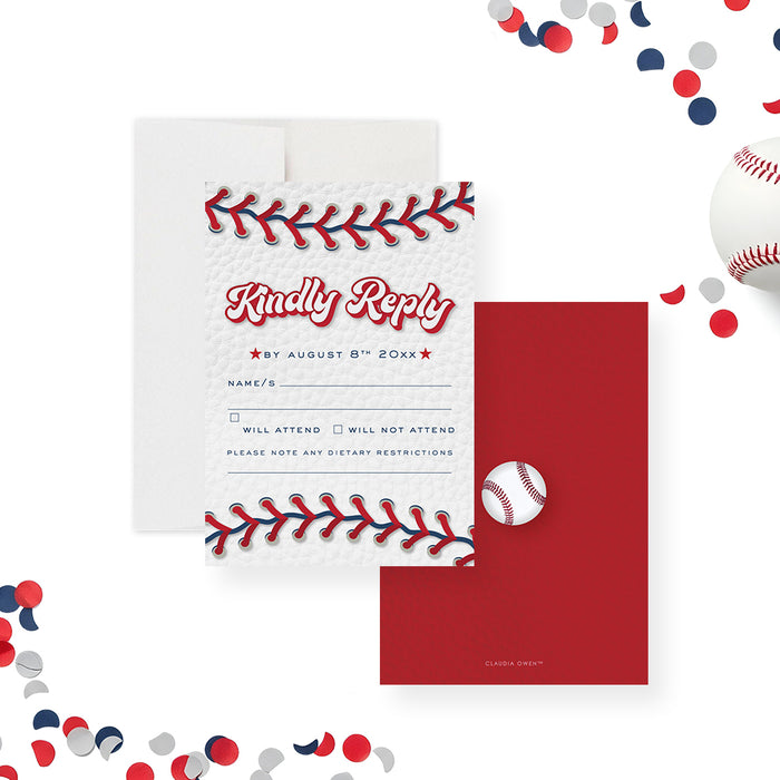 Baseball Bar Mitzvah Invitation All Star Theme Party Design