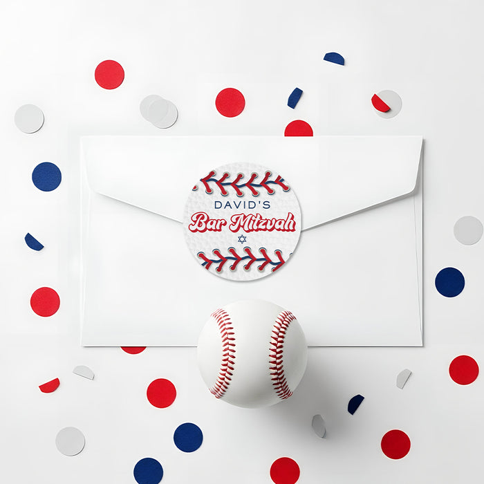 Baseball Bar Mitzvah Invitation All Star Theme Party Design