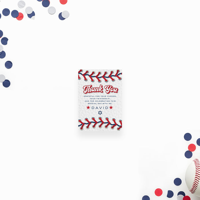 Baseball Bar Mitzvah Invitation All Star Theme Party Design