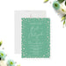 Elegant green digital Bat Mitzvah invitation with pearl accents and modern script typography