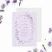Lavender Bat Mitzvah invitation with floral border and Star of David elegant Jewish celebration card-front