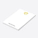 Personalized Bat Mitzvah notepad with gold Star of David and custom name-side