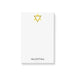 Personalized Bat Mitzvah notepad with gold Star of David and custom name