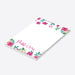 Personalized floral Bat Mitzvah notepad featuring a pink botanical design and Star of David, stylish Jewish daily stationery.-side