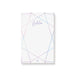 Personalized Bat Mitzvah notepad featuring a pastel Star of David geometric design, perfect as a Jewish stationery gift or keepsake.