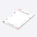 Personalized Notes of Joy modern notepad with pink and black geometric accents and a custom name-side