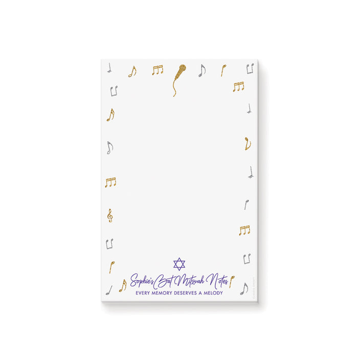 Music Theme Bat Mitzvah Invitation with Microphone Design