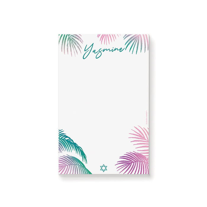 Tropical Bat Mitzvah Invitation Colorful Jewish Celebration Card