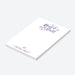 Personalized notepad with “Reach for the Stars” in purple and blue, featuring a Star of David design.-side