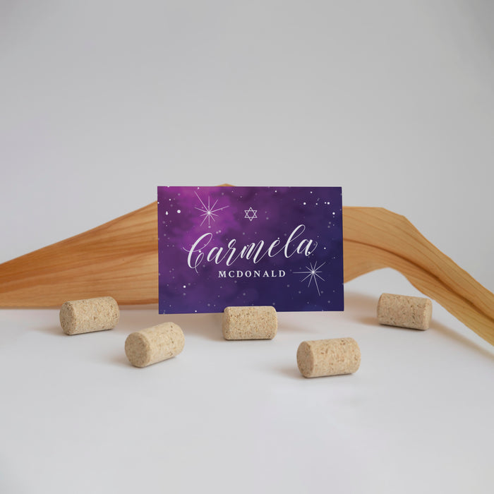 Galaxy Theme Bat Mitzvah Invitation Starry Night Design