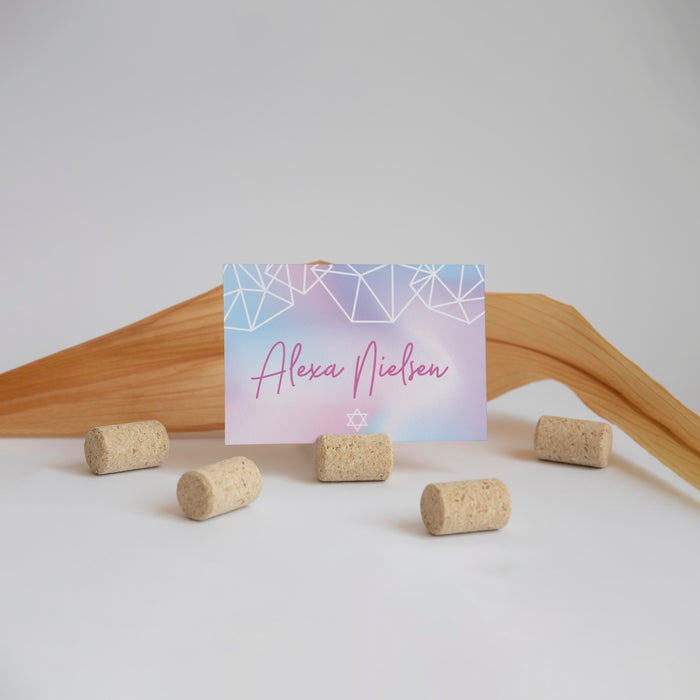 Pastel Bat Mitzvah Invitation Elegant Jewish Celebration Card