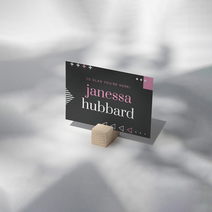 Modern Bat Mitzvah Photo Invitation Geometric Design